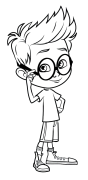 Mnr Peabody en Sherman Online Coloring